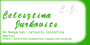 celesztina jurkovits business card